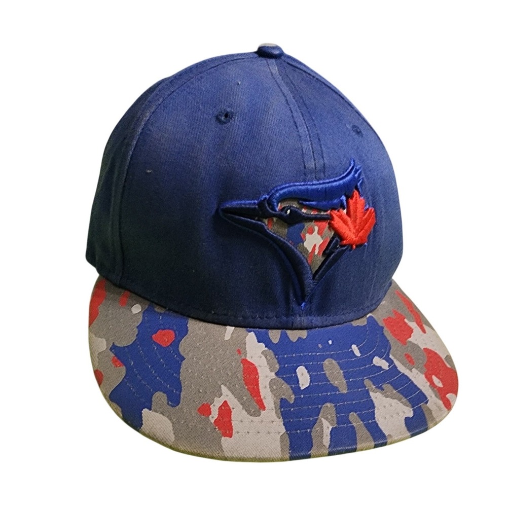 New Era 9FIFTY Toronto Blue Jays Hat Blue Camo Brim Snapback Cap MLB